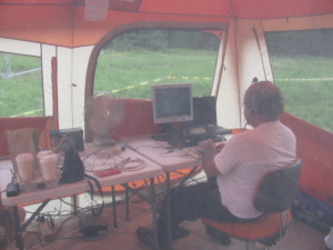 Mitch, W1SJ, operating during the 2013 station test