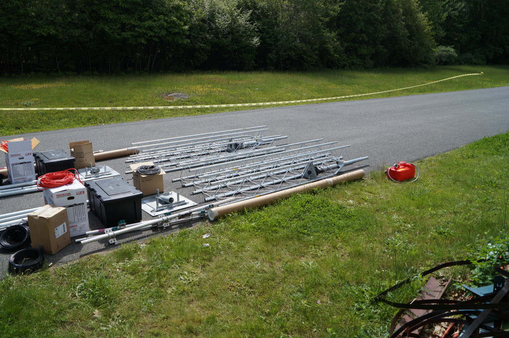 Tower and antennas for two stations 