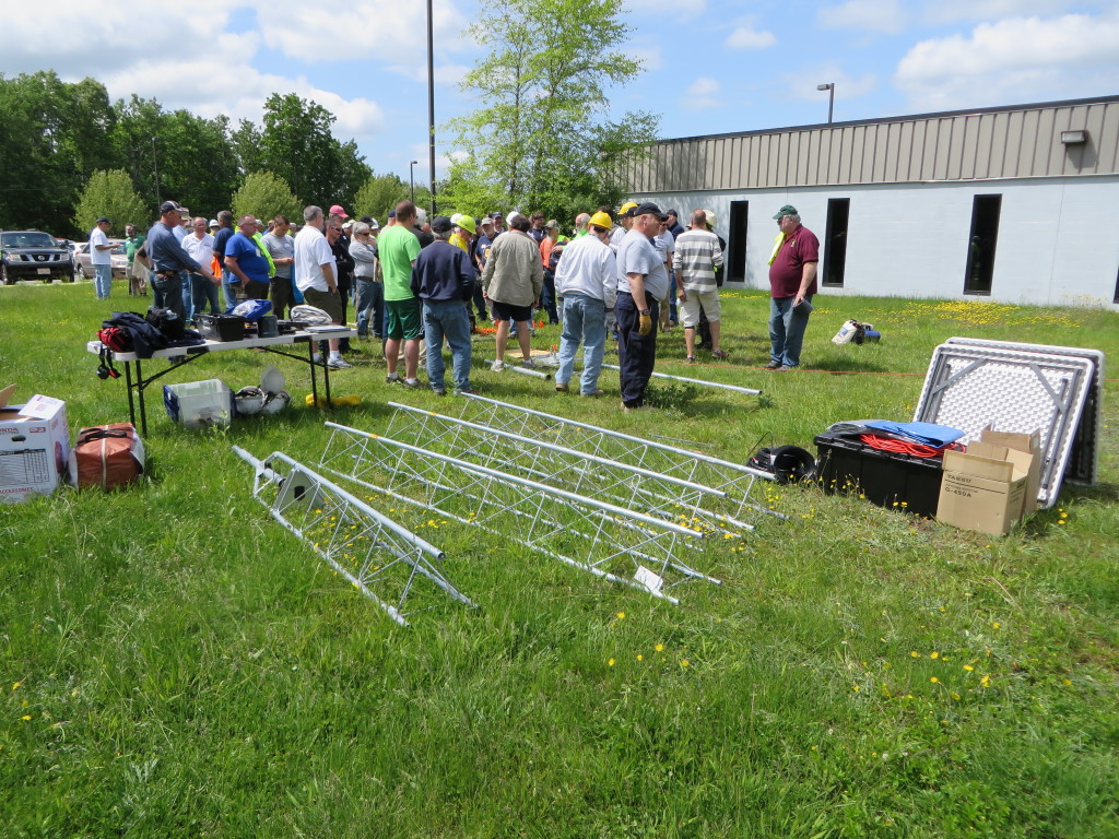 Preparing the tower installation